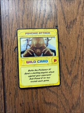 Rare Marvel Yellow Psychic Attack Wild Card